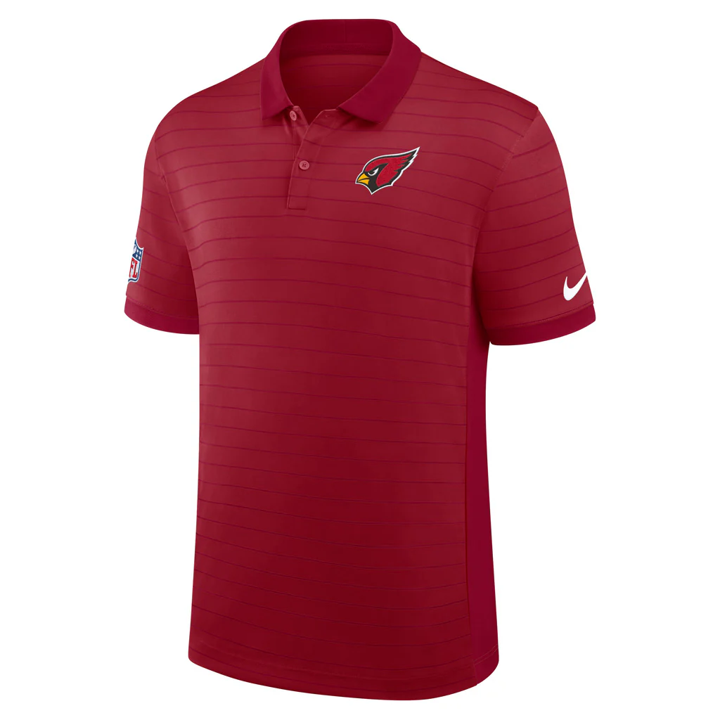 NFL Arizona Cardinals Nike 2025 Dri-Fit Striped Polo - Red - Image 2