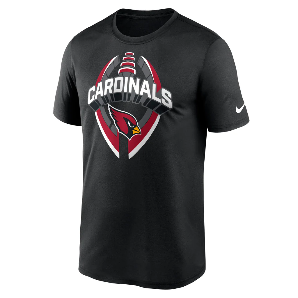 NFL Arizona Cardinals Nike 2025 Icon Legend T-Shirt - Black - Image 2