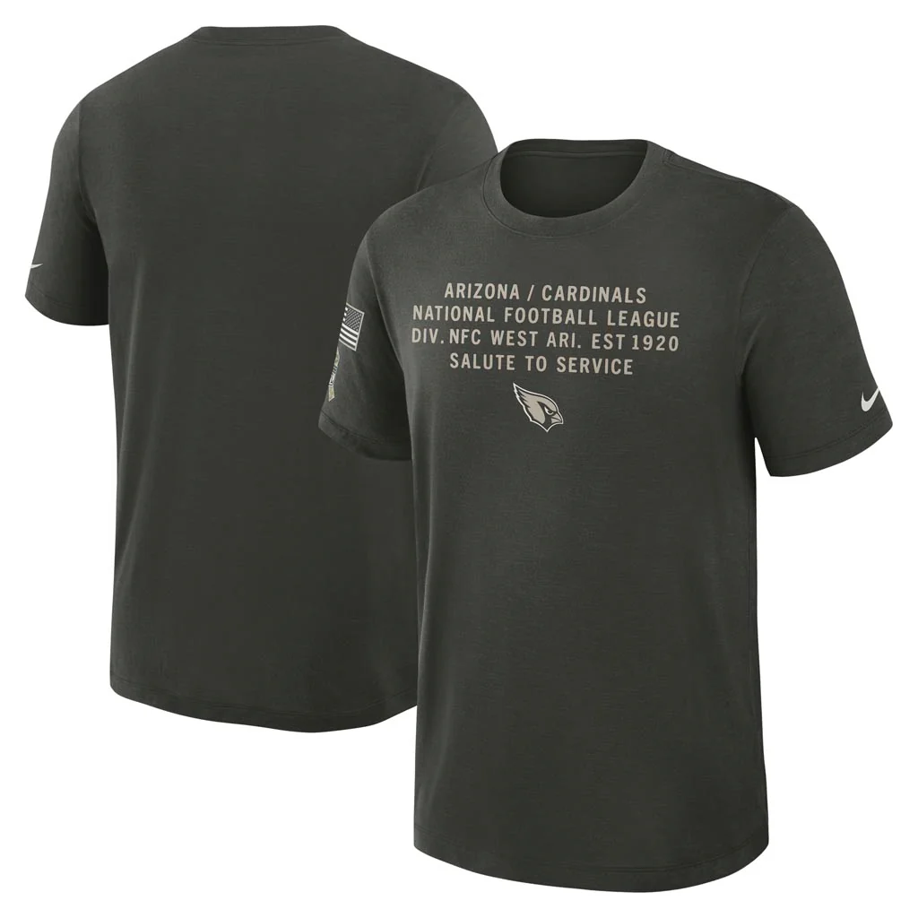 NFL Arizona Cardinals Nike 2025 Salute to Service Slub T-Shirt - Green