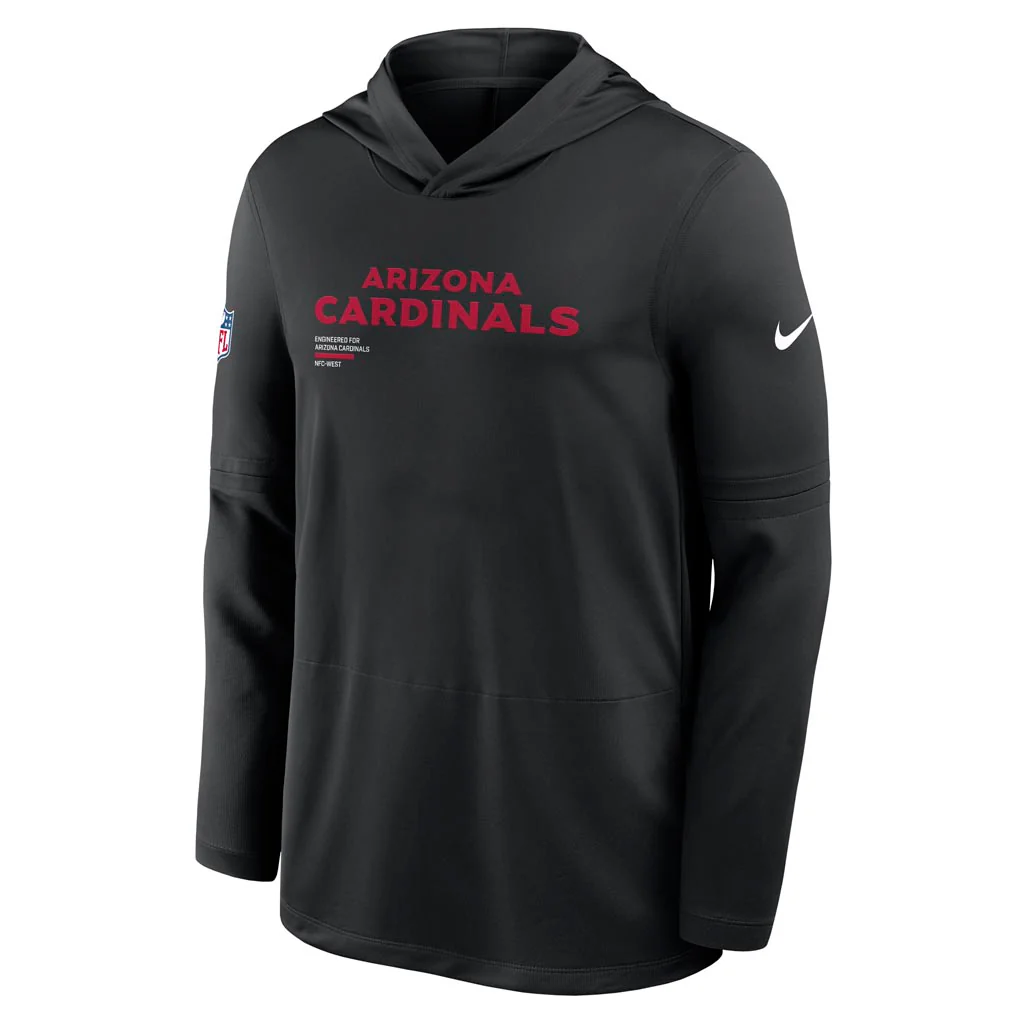 NFL Arizona Cardinals Nike 2025 Sideline Lightweight Hoodie - Black - Image 2