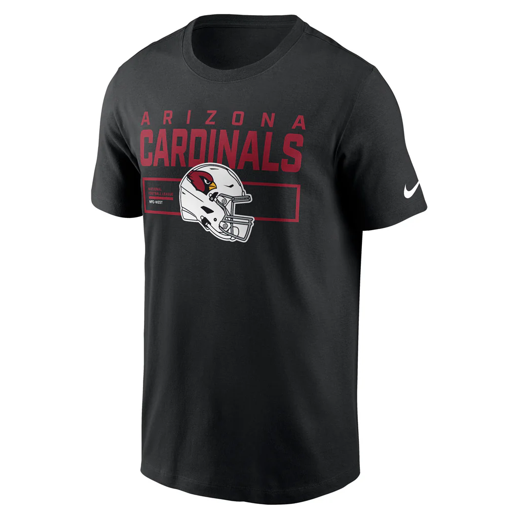 NFL Arizona Cardinals Nike Helmet Essential T-Shirt - Black - Image 2