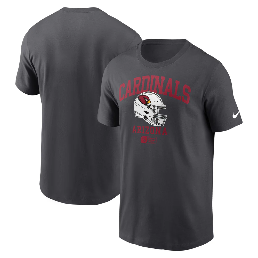 NFL Arizona Cardinals Nike Helmet Essential T-Shirt - Charcoal