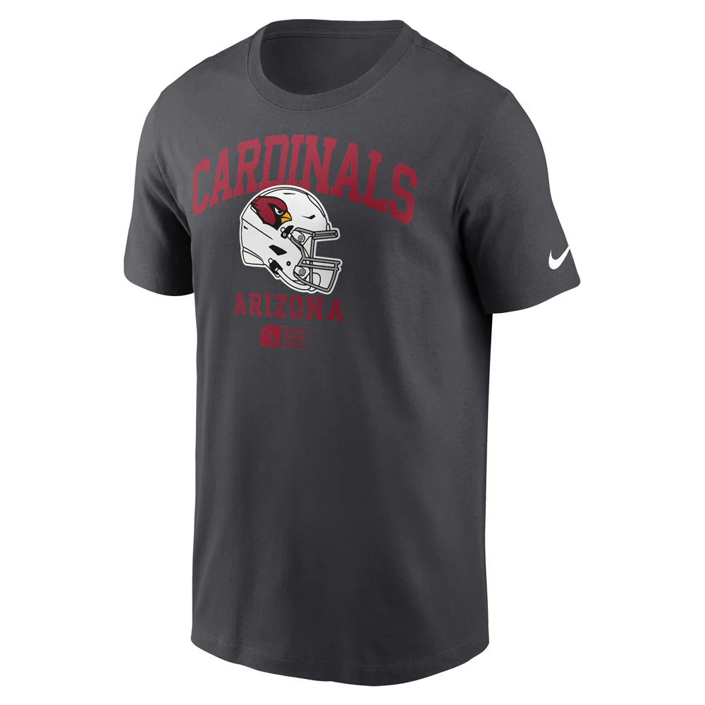 NFL Arizona Cardinals Nike Helmet Essential T-Shirt - Charcoal - Image 2