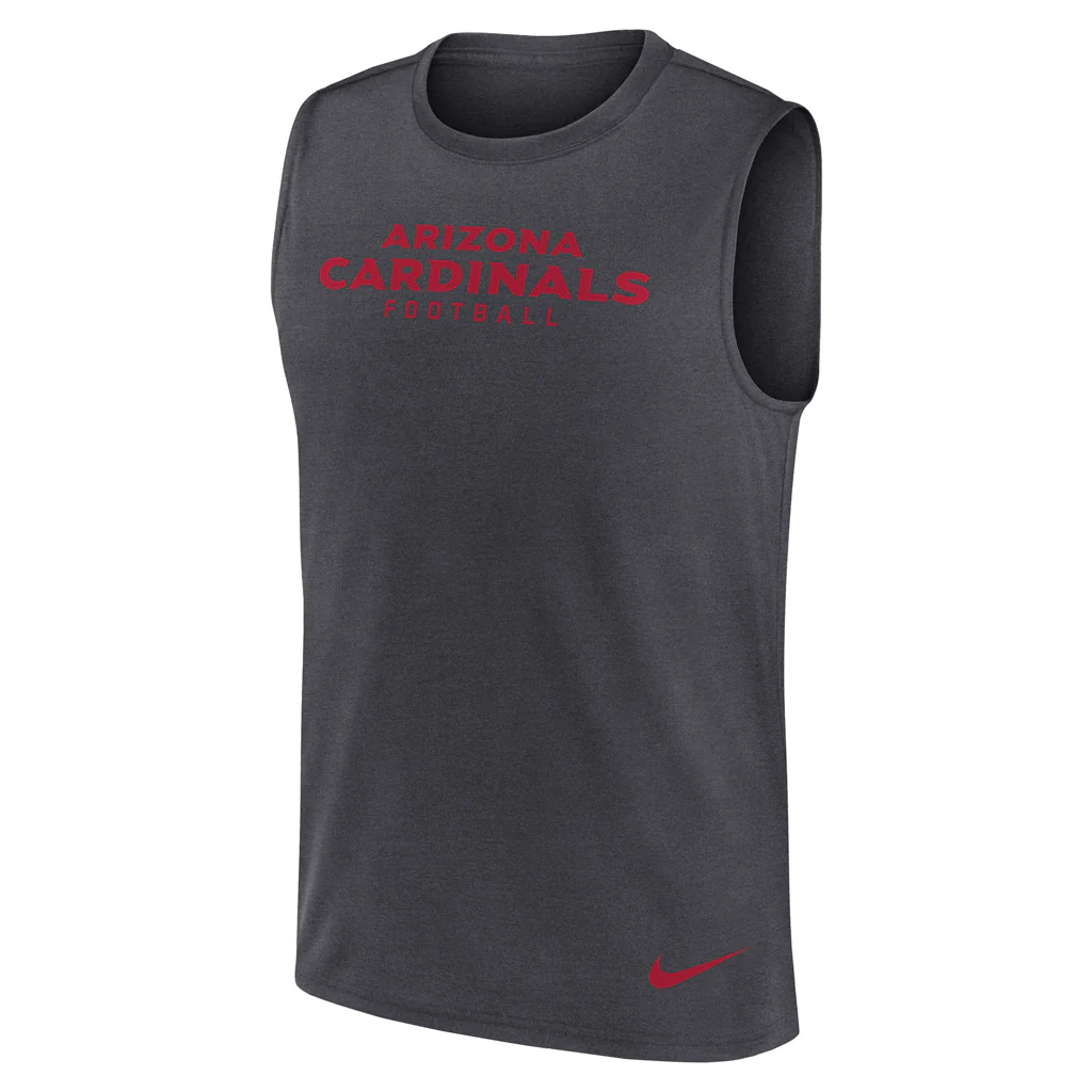 NFL Arizona Cardinals Nike Legend Muscle Tank Top - Charcoal - Image 2