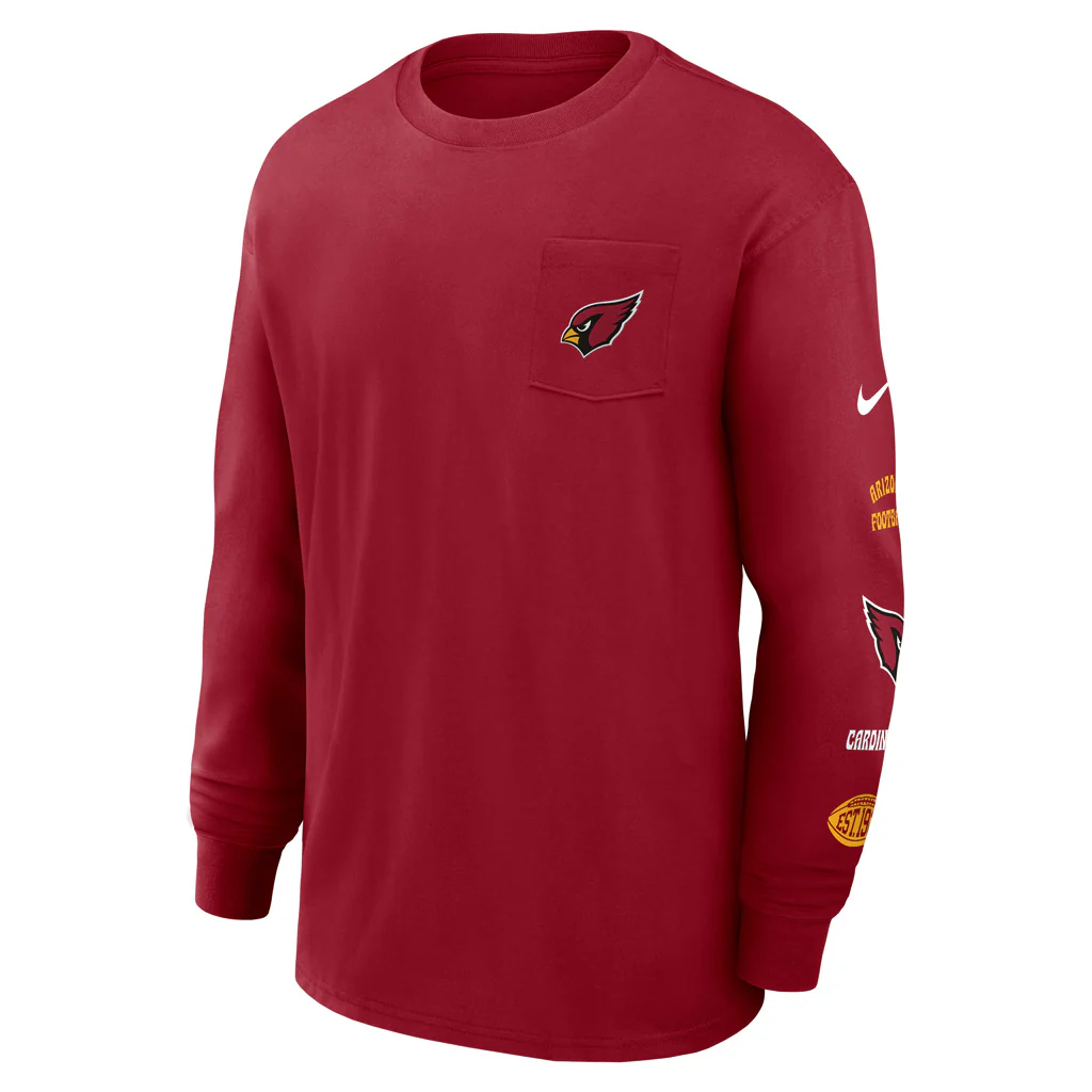 NFL Arizona Cardinals Nike Pocket Max90 Long Sleeve T-Shirt - Image 2
