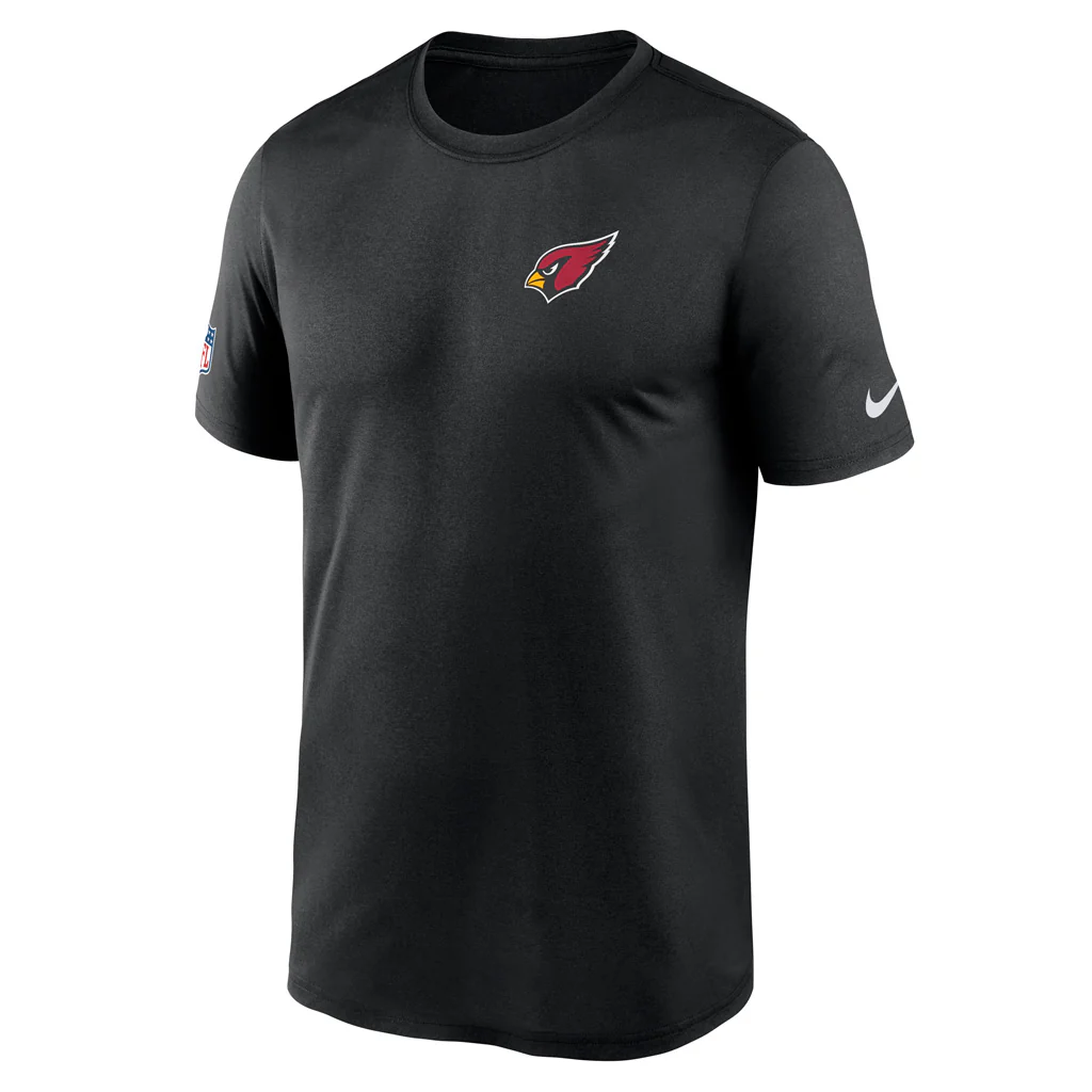 NFL Arizona Cardinals Nike Small Logo Legend T-Shirt - Black - Image 2