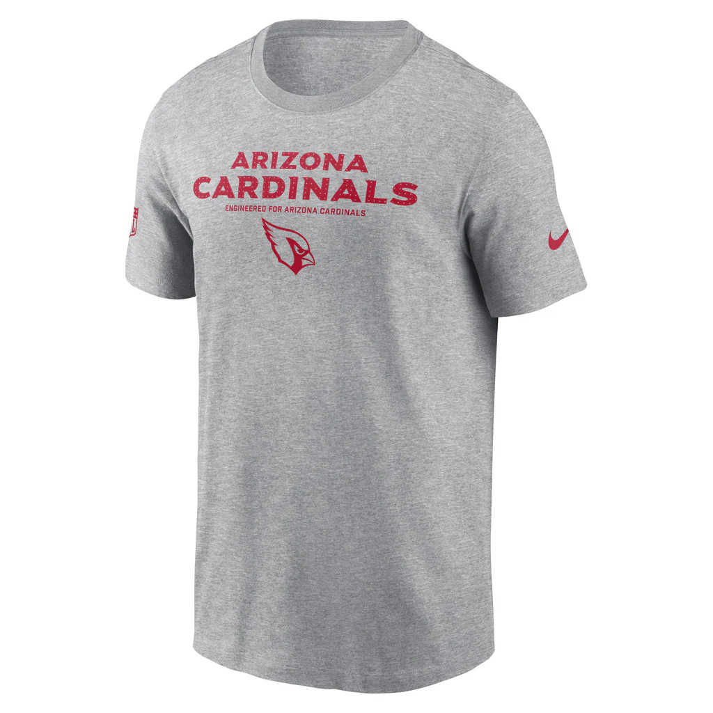 NFL Arizona Cardinals Nike Team Issue T-Shirt - Heather Gray - Image 2