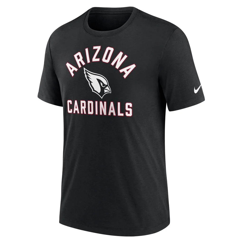 NFL Arizona Cardinals Nike Tri-Blend Rewind T-Shirt - Black - Image 2