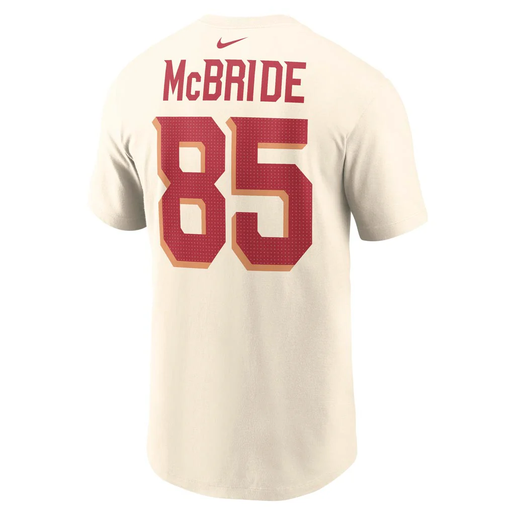 NFL Arizona Cardinals Trey McBride Nike Rivalries Name & Number T-Shirt - Tan - Image 3