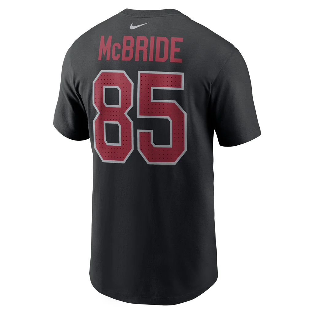 NFL Arizona Cardinals Trey McBride Nike Name & Number T-Shirt - Black - Image 3