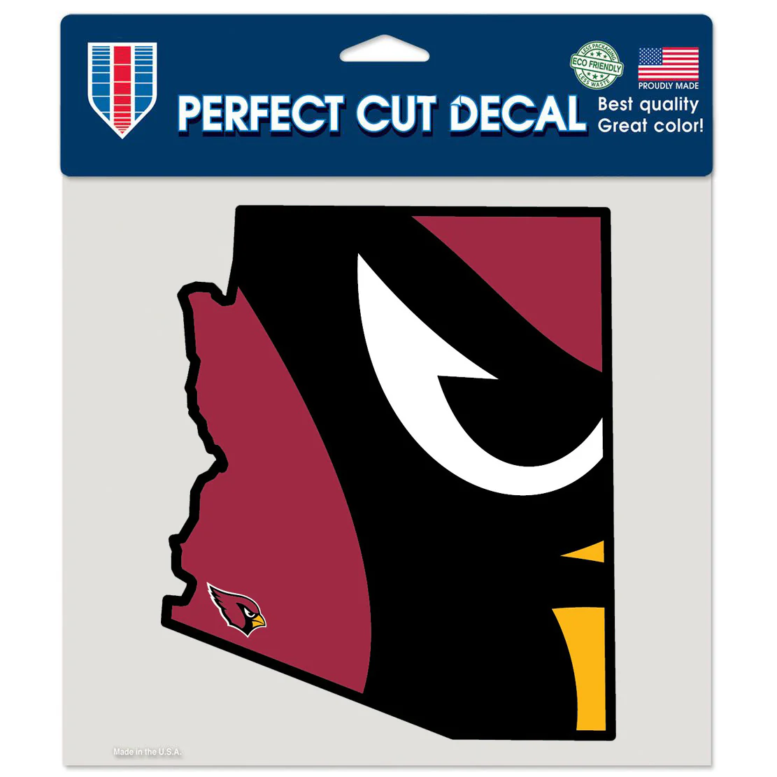 NFL Arizona Cardinals WinCraft 8" x 8" State Cutout Decal