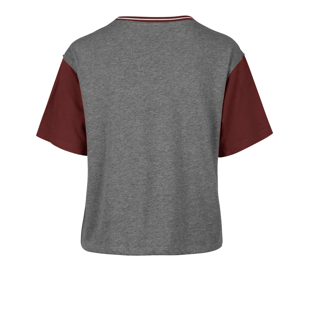 NFL Arizona Cardinals Women's '47 Clubhouse Ziggy Crop T-Shirt - Gray - Image 2