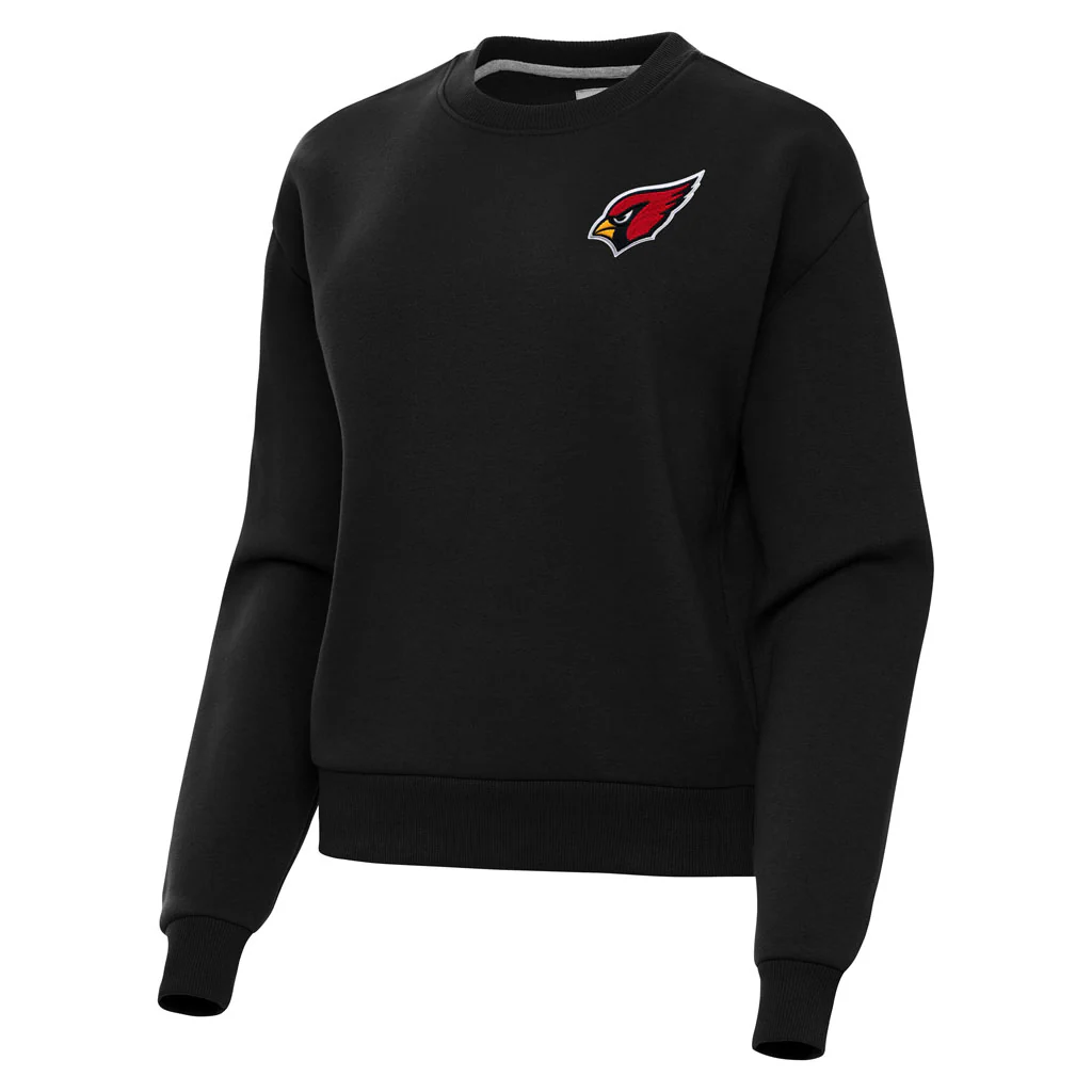 NFL Arizona Cardinals Women's Antigua Victory Crewneck Sweater - Black
