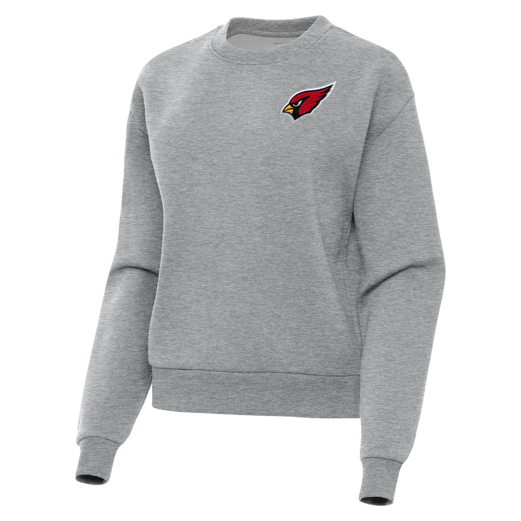 NFL Arizona Cardinals Women's Antigua Victory Crewneck Sweater - Heather gray