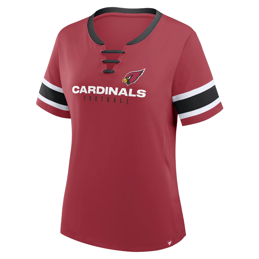 NFL Arizona Cardinals Women's Fanatics Draw Play Athena Lace-Up Top - Red - Image 2
