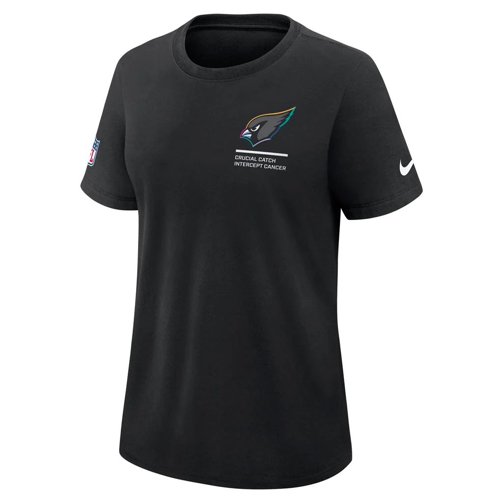 NFL Arizona Cardinals Women's Nike 2025 Crucial Catch Tri-Blend T-Shirt - Black - Image 2
