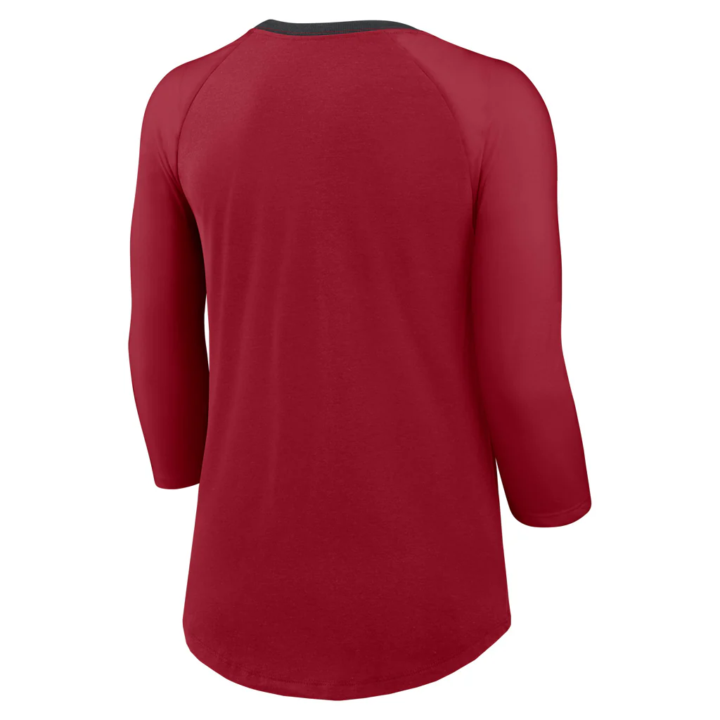 NFL Arizona Cardinals Women's Nike Fashion 3/4 Sleeve T-Shirt - Red - Image 3