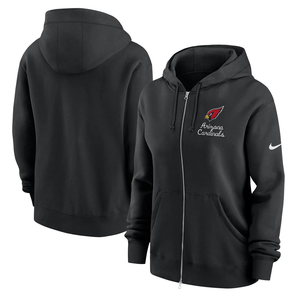 NFL Arizona Cardinals Women's Nike Rewind Phoenix Full-Zip Hoodie - Black