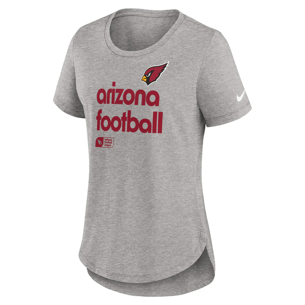 NFL Arizona Cardinals Women's Nike Tri-Blend Fashion T-Shirt - Heather Gray - Image 2