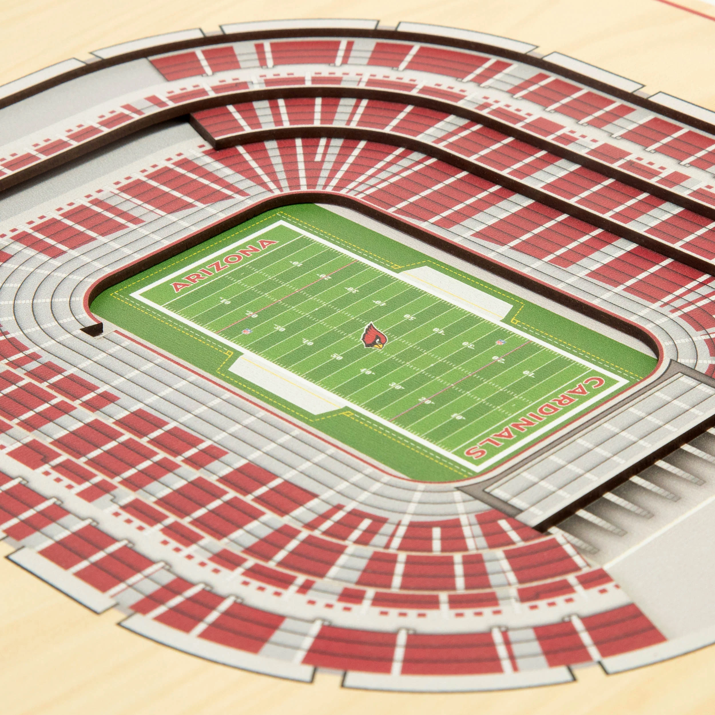NFL Arizona Cardinals You the fan 5-Layer Stadium View Wall Art - Image 3