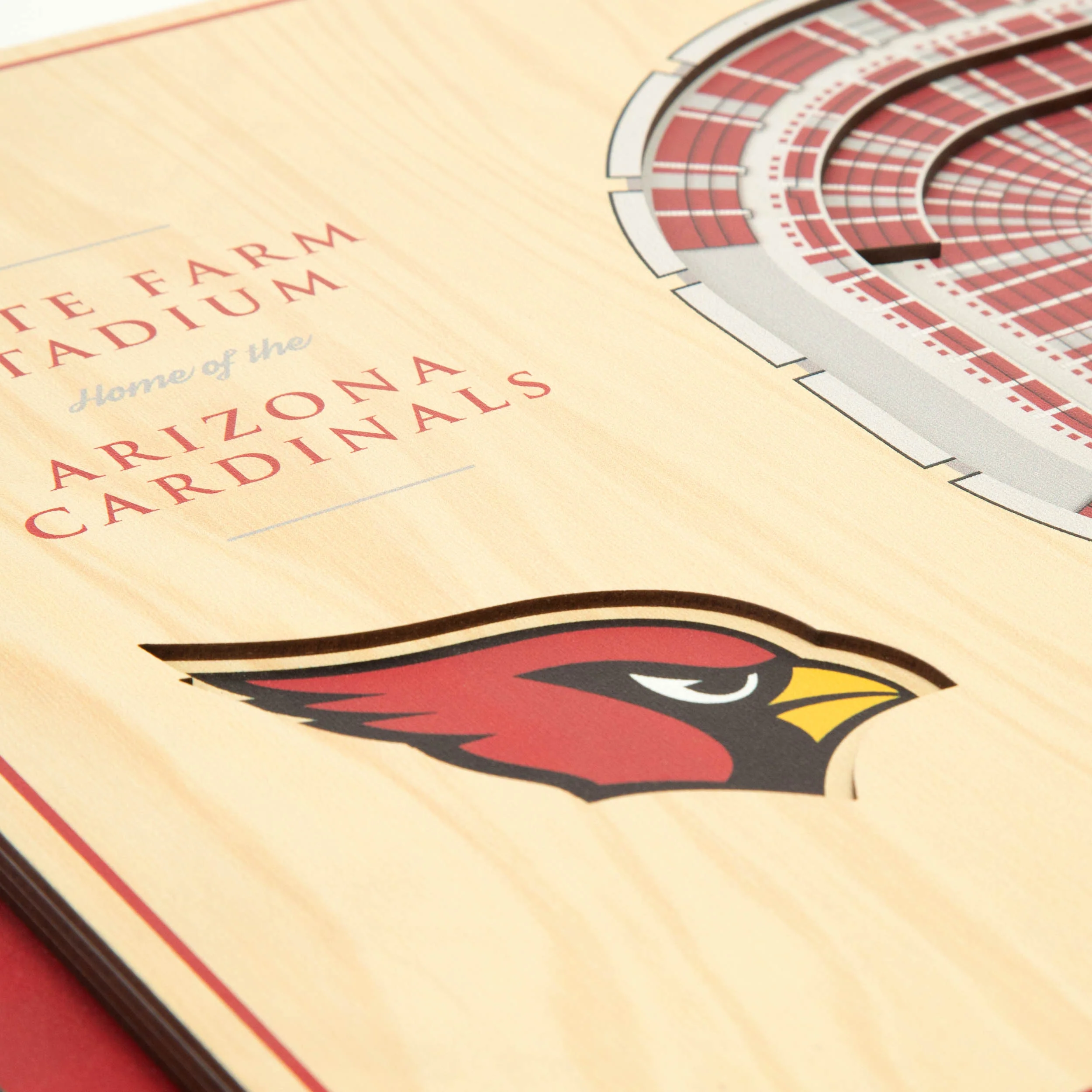NFL Arizona Cardinals You the fan 5-Layer Stadium View Wall Art - Image 4
