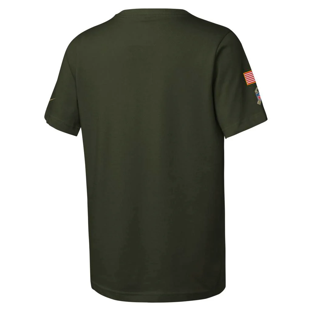 NFL Arizona Cardinals Youth Nike 2025 Salute to Sevice T-Shirt - Green - Image 3