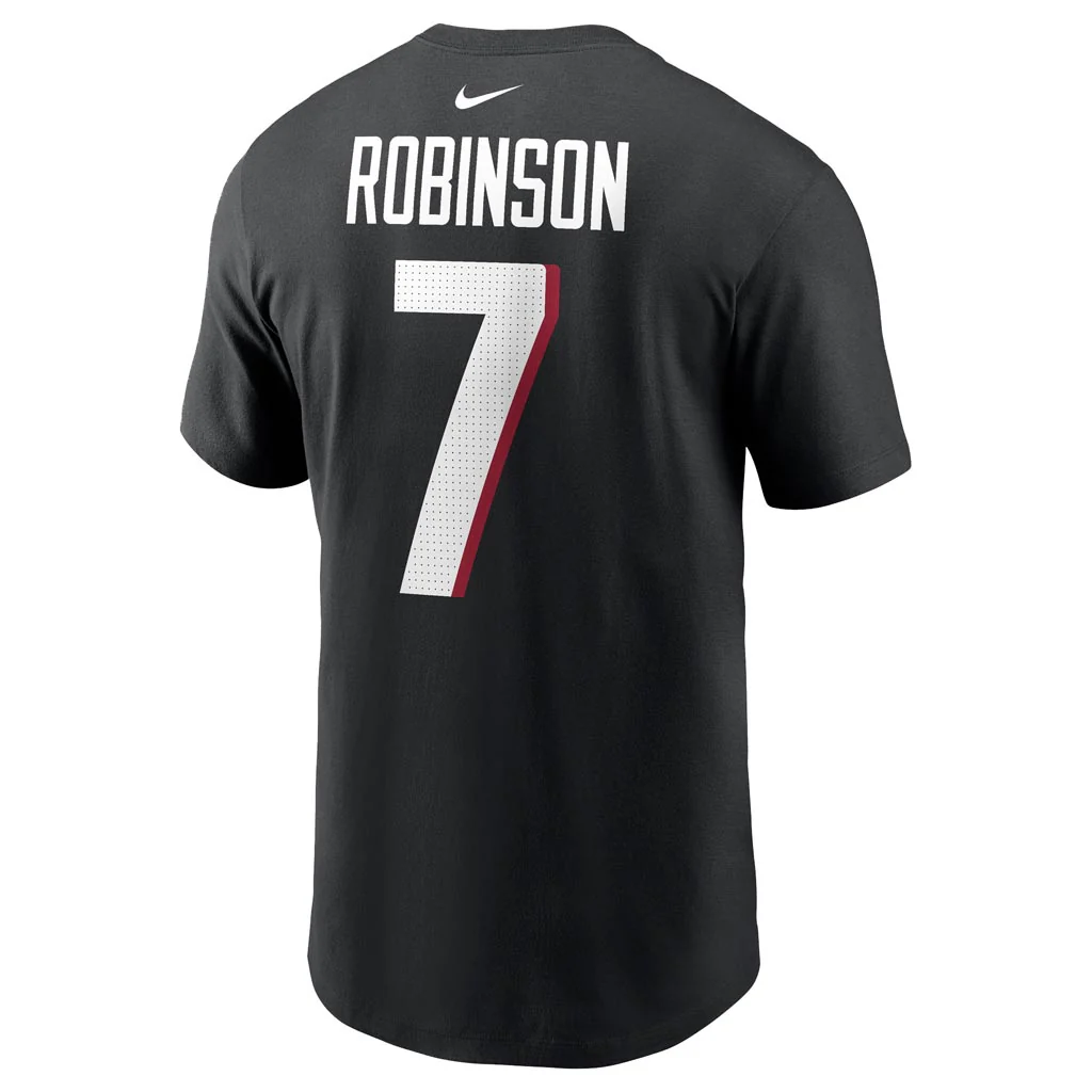 NFL Atlanta Falcons Bijan Robinson Nike Name & Number T-Shirt - Black - Image 3