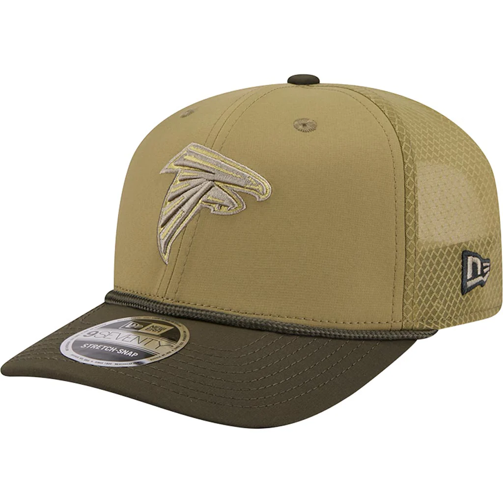 NFL Atlanta Falcons New Era 2025 Salute to Service 9SEVENTY Stretch-Snapback Hat - Green - Image 2