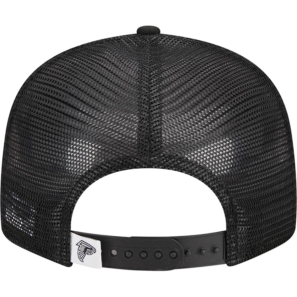 NFL Atlanta Falcons New Era Black & White 9FIFTY Snapback Trucker Hat - Black - Image 4