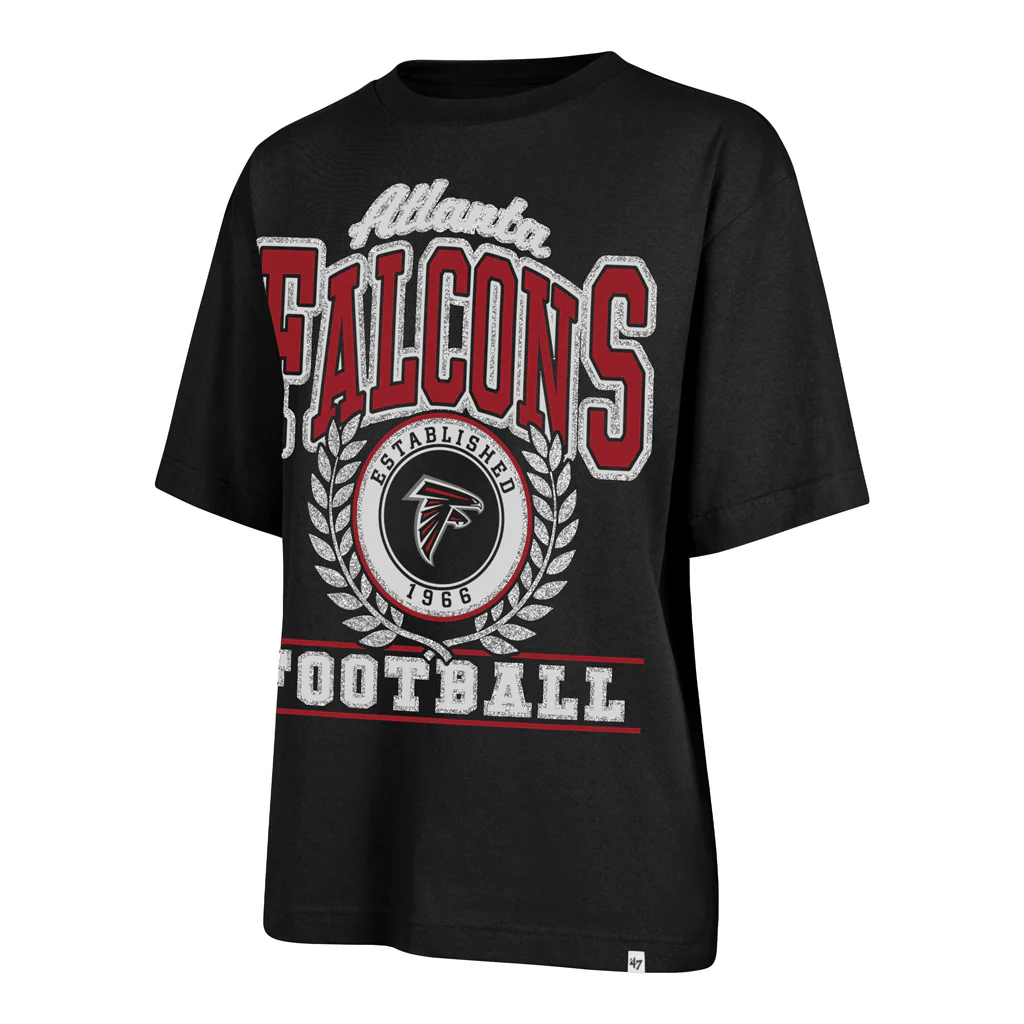 NFL Atlanta Falcons Women's '47 Ring True Foundation T-Shirt - Black - Image 2