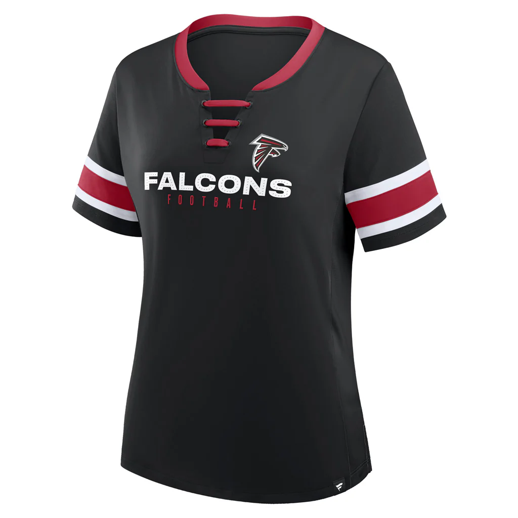 NFL Atlanta Falcons Women's Fanatics Draw Play Athena Lace-Up Top - Black - Image 2