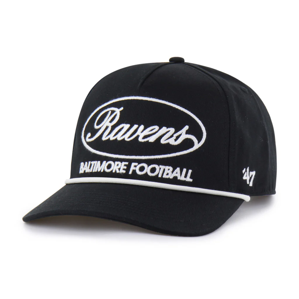 NFL Baltimore Ravens '47 Foundational Hitch Snapback Hat - Black - Image 2