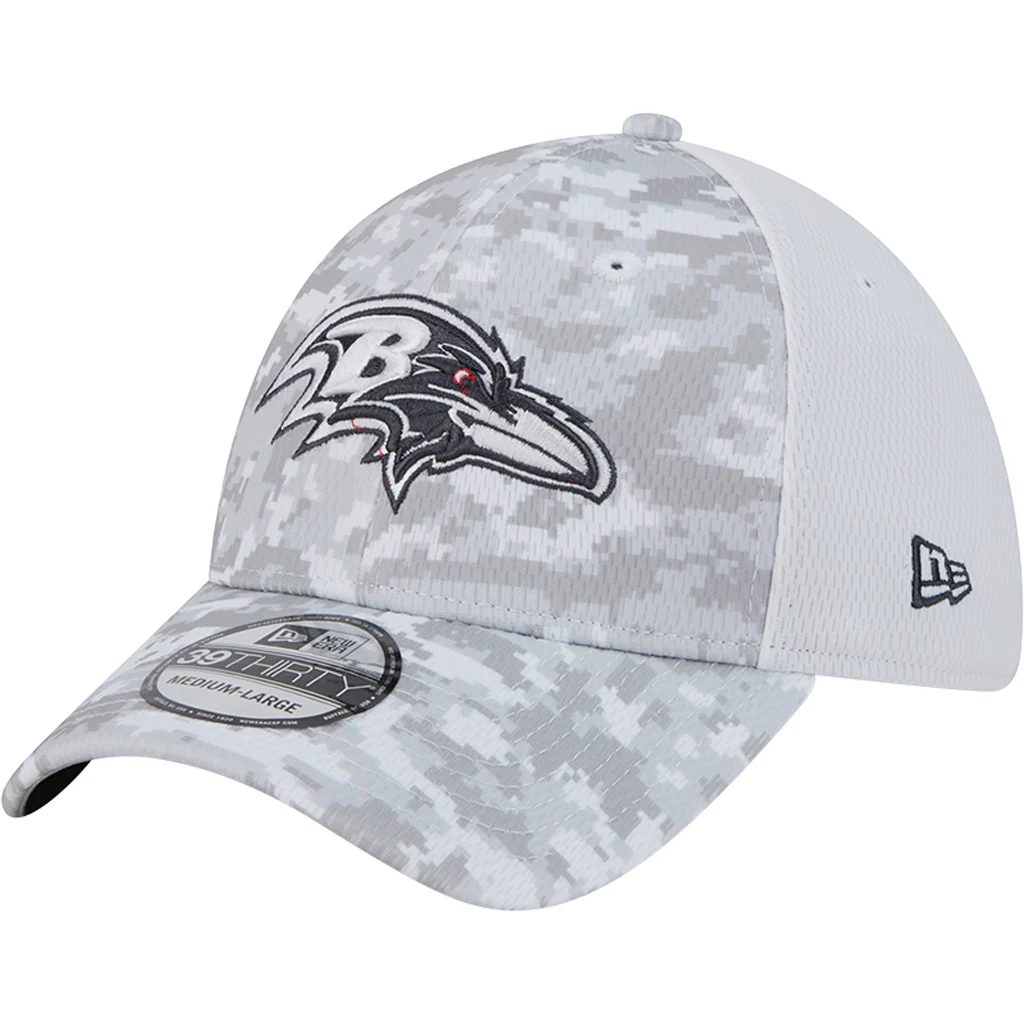 NFL Baltimore Ravens New Era 2024 Salute to Service 39THIRTY Flex Fit Hat - Image 2