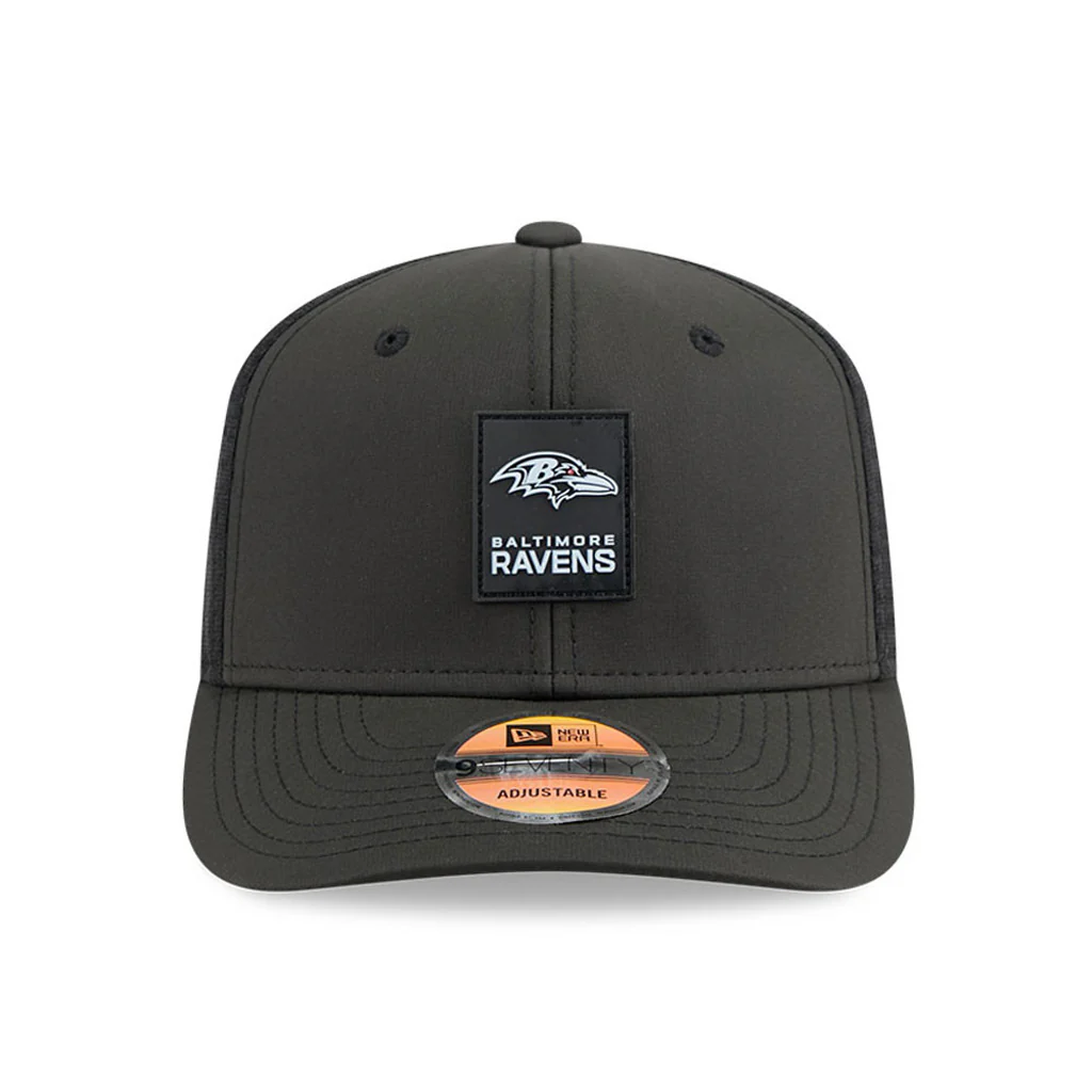 NFL Baltimore Ravens New Era 2025 Sideline 9SEVENTY Stretch-Snapback Hat - Black - Image 3