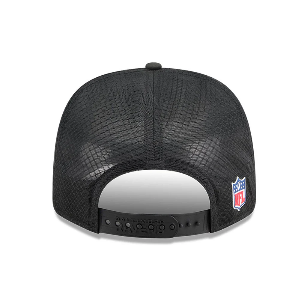 NFL Baltimore Ravens New Era 2025 Sideline 9SEVENTY Stretch-Snapback Hat - Black - Image 4