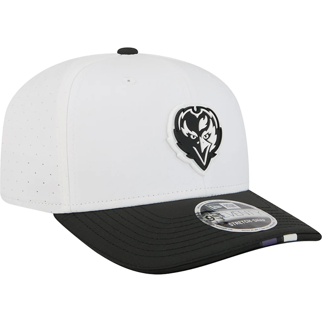 NFL Baltimore Ravens New Era 2025 Training 9SEVENTY Stretch-Snapback Hat - White - Image 2
