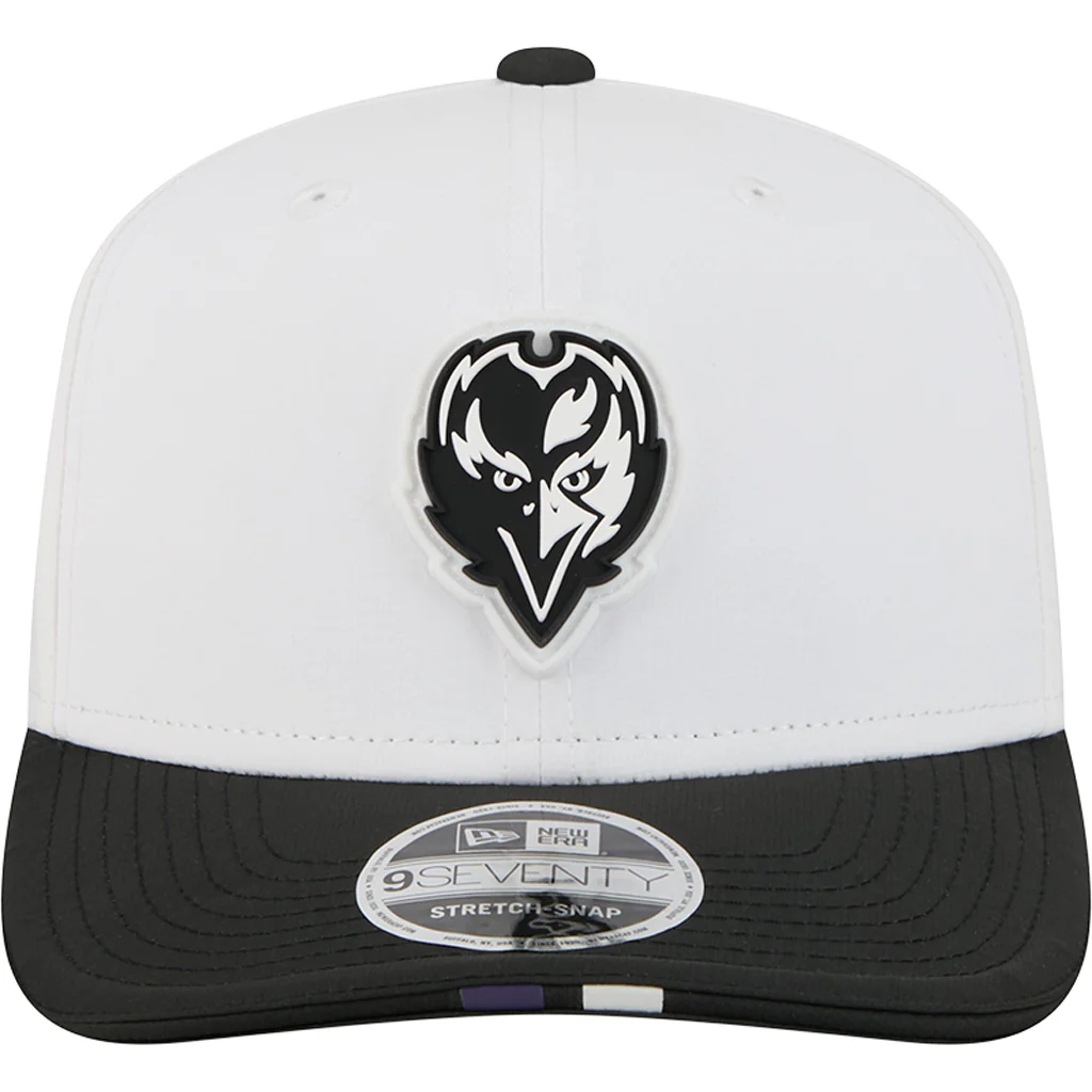 NFL Baltimore Ravens New Era 2025 Training 9SEVENTY Stretch-Snapback Hat - White - Image 3