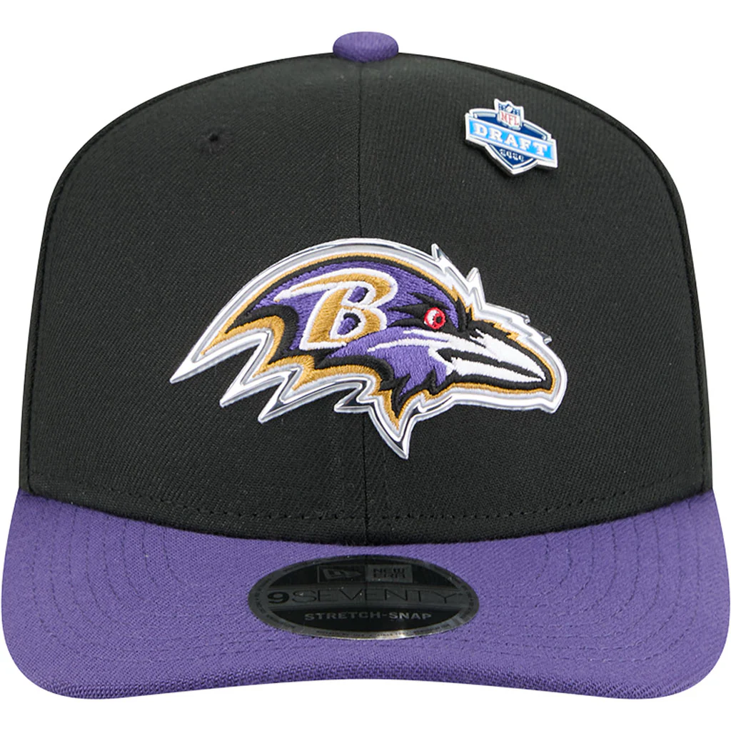 NFL Baltimore Ravens New Era 2026 Draft 9SEVENTY Snapback Hat - Black - Image 3