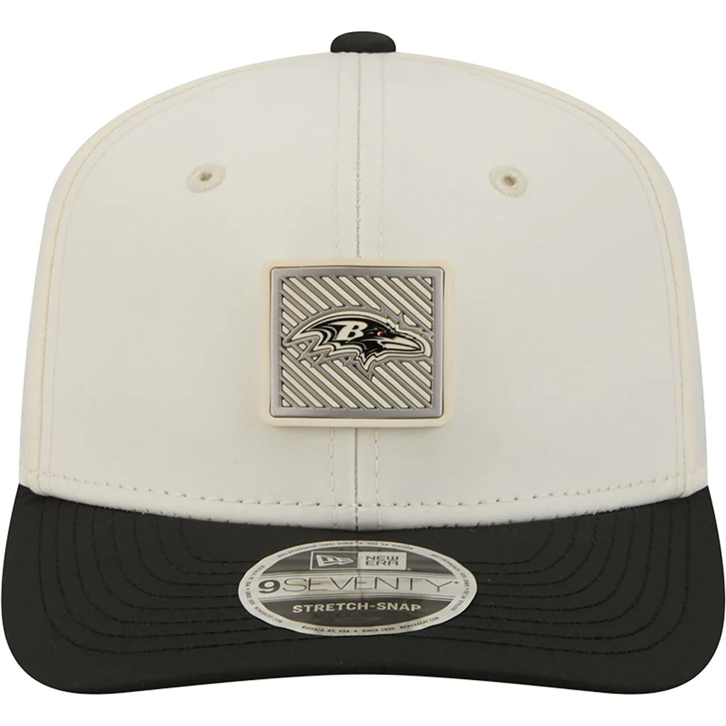 NFL Baltimore Ravens New Era 2026 Training 9SEVENTY Stretch Snapback Hat - Cream - Image 3