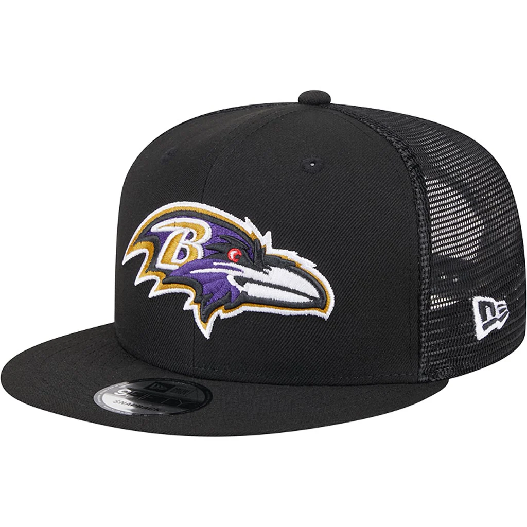 NFL Baltimore Ravens New Era 9FIFTY Snapback Trucker Hat - Black