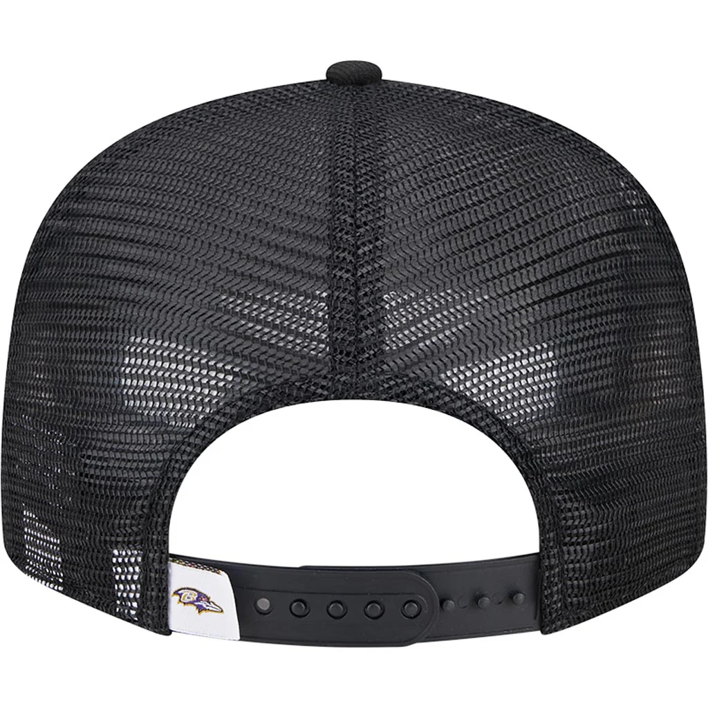 NFL Baltimore Ravens New Era 9FIFTY Snapback Trucker Hat - Black - Image 4