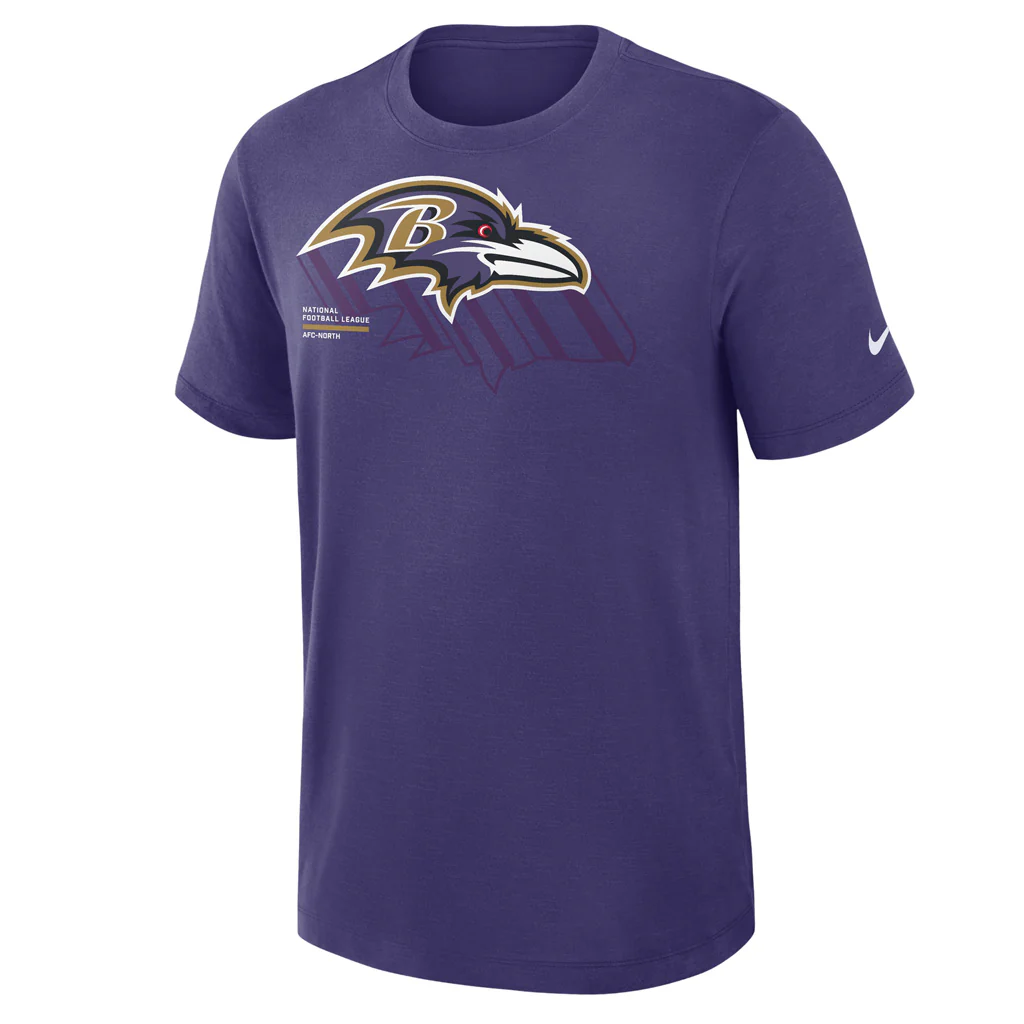 NFL Baltimore Ravens Nike Slub T-Shirt - Purple - Image 2