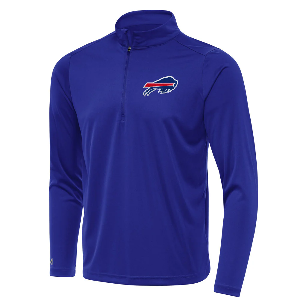 NFL Buffalo Bills Antigua Tribute 1/4 Zip Pullover Jacket - Blue