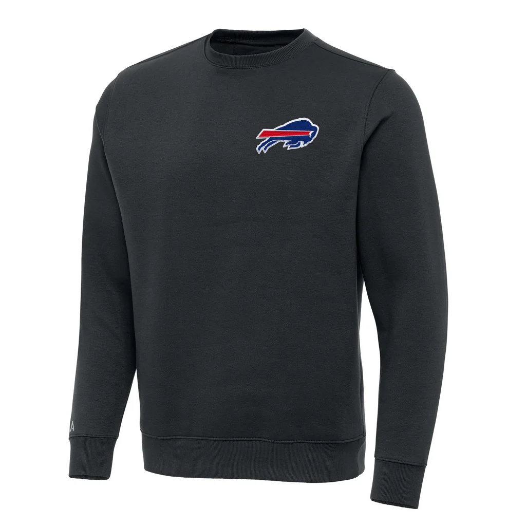 NFL Buffalo Bills Antigua Victory Crewneck Sweater - Charcoal