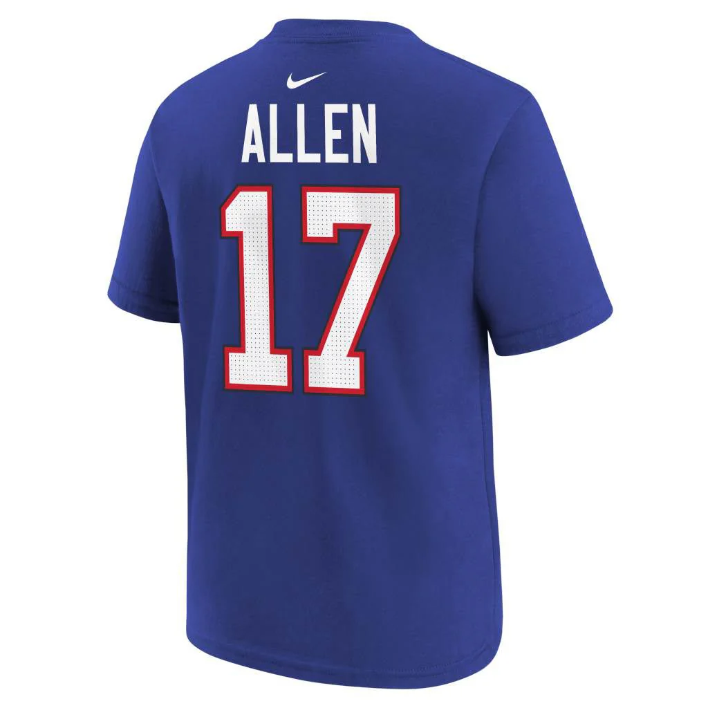 NFL Buffalo Bills Josh Allen Youth Nike Name & Number T-Shirt - Blue - Image 3