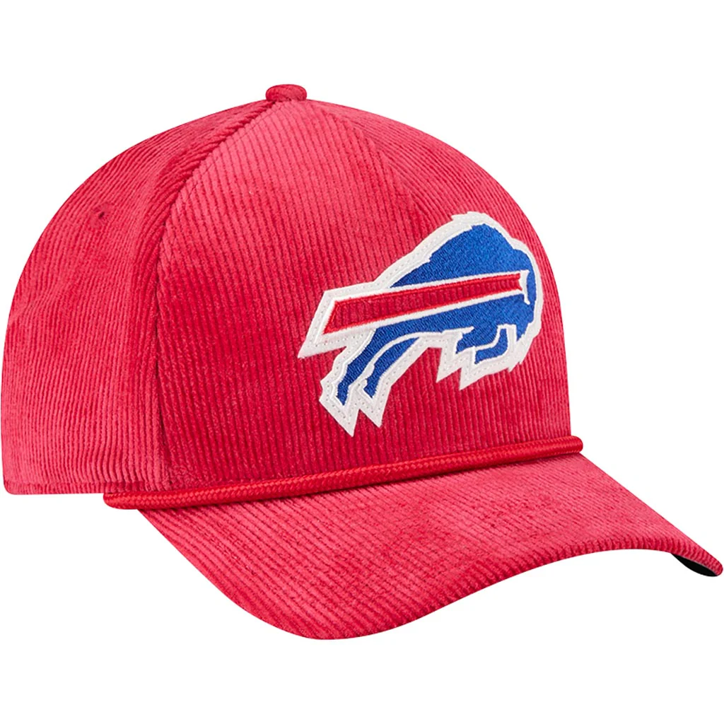 NFL Buffalo Bills New Era Corduroy 9FORTY A-Frame M-Crown Snapback Hat - Red - Image 2