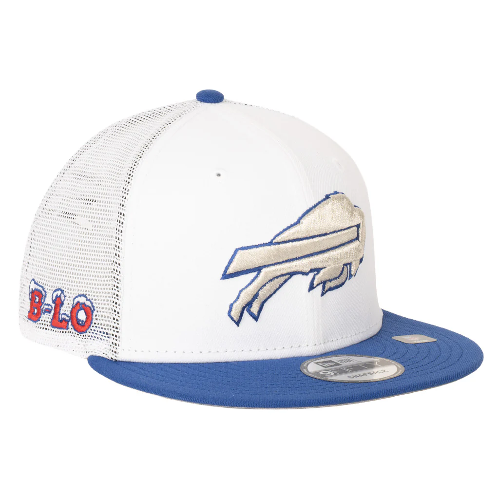 NFL Buffalo Bills New Era Rival Shadowline Trucker 9FIFTY Snapback Hat - White - Image 2