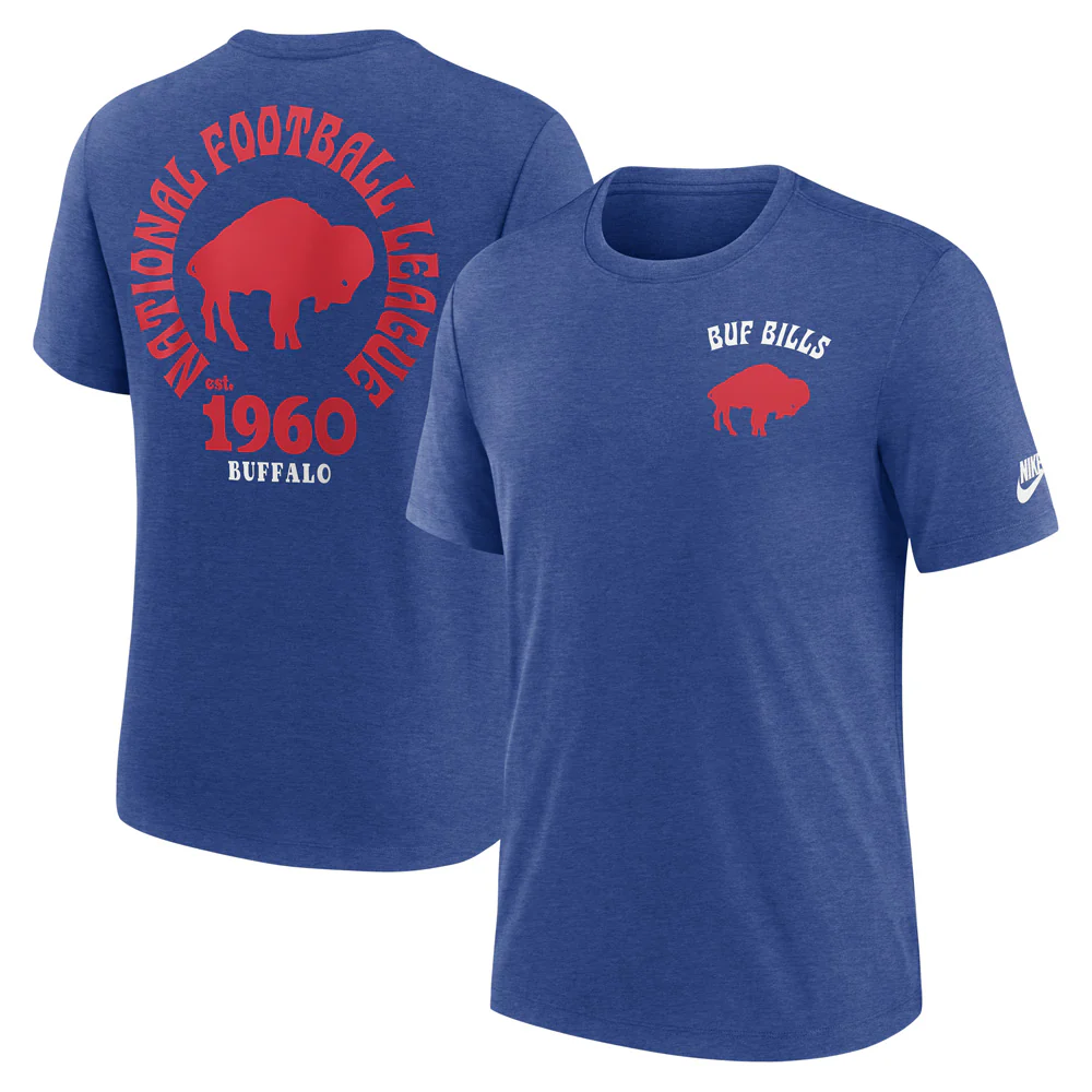 NFL Buffalo Bills Nike 2-Hit Tri-Blend T-Shirt - Navy