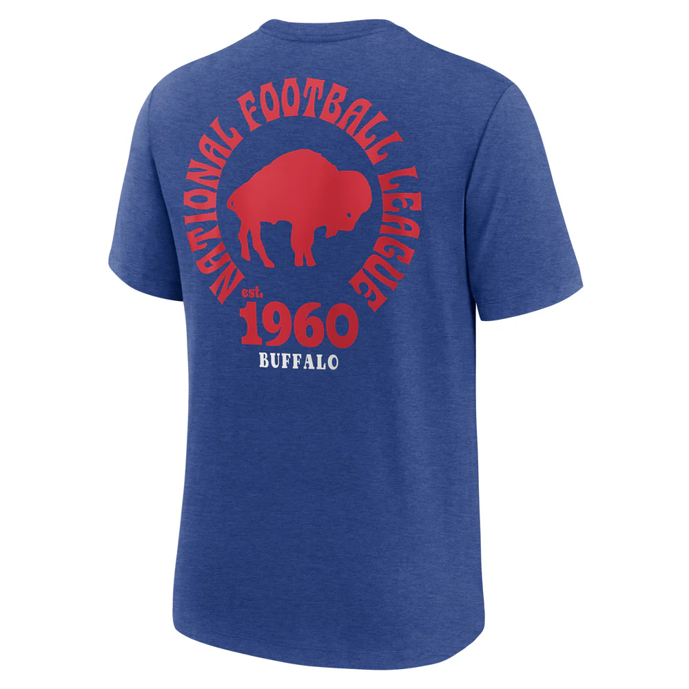 NFL Buffalo Bills Nike 2-Hit Tri-Blend T-Shirt - Navy - Image 3