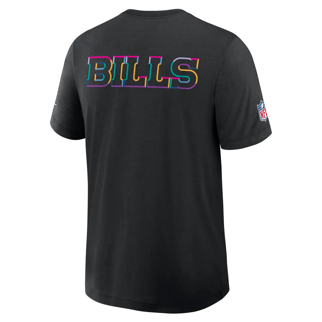 NFL Buffalo Bills Nike 2025 Crucial Catch Tri-Blend T-Shirt - Black - Image 3